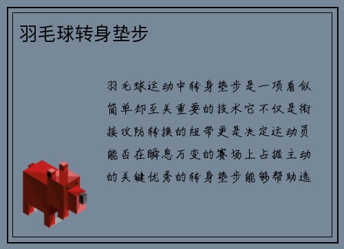 羽毛球转身垫步